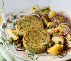 VERDE AMORE MIT BROKKOLI, Kartoffelsalat mit Kapern und Senfsamen